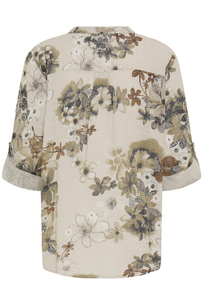 Sbalexia Fl Blouse Sandshell