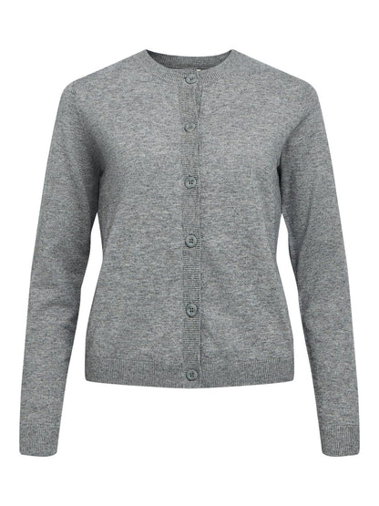 Objthess L/s Short Cardigan Noos Mellomgrå