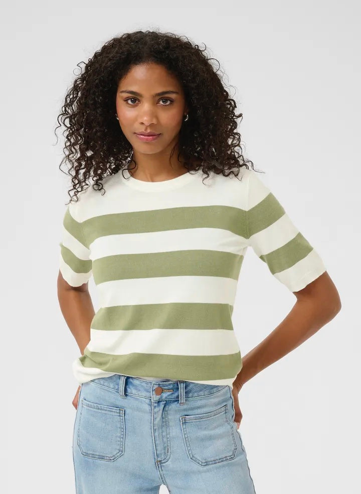 KAlizza Striped Knit Grønn