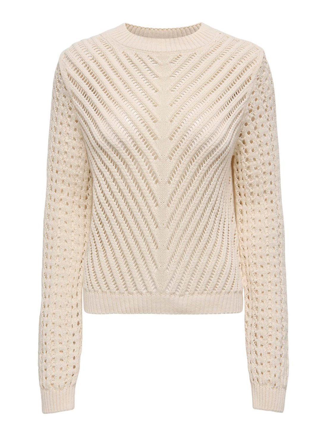 JDYELLIS L/S O-NECK PULLOVER KNT Beige