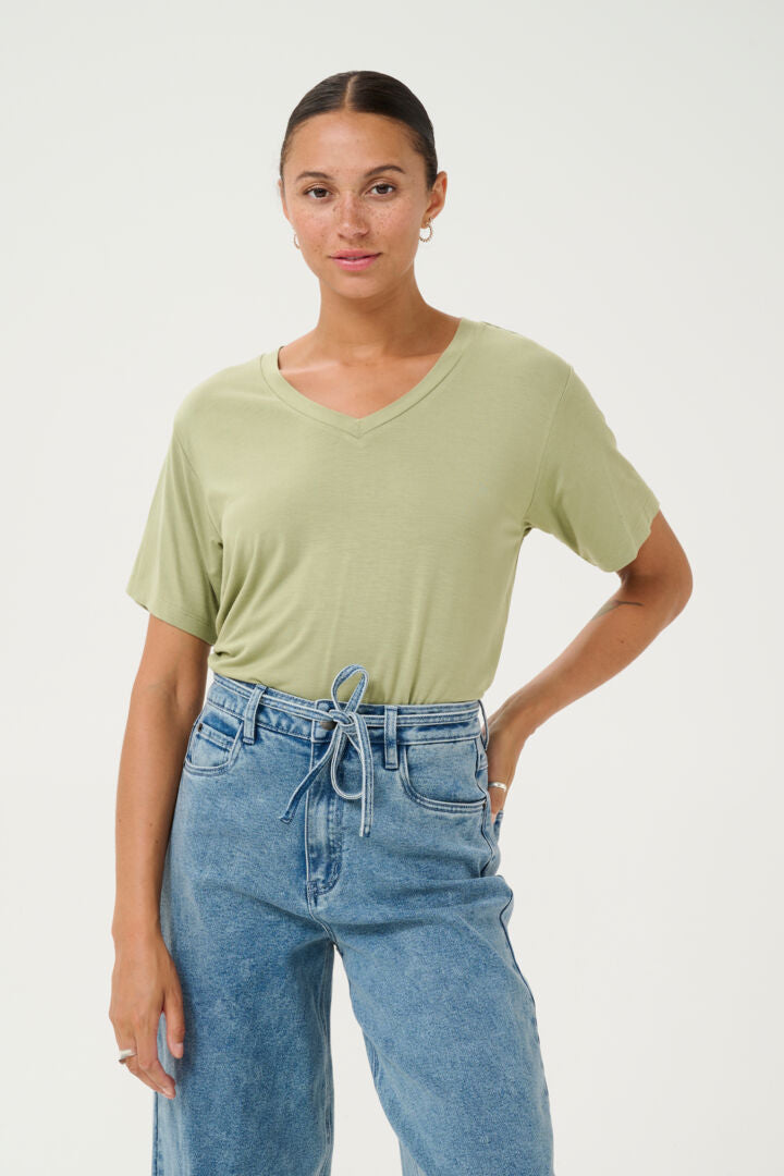 KAfrida V-neck T-Shirt Grønn