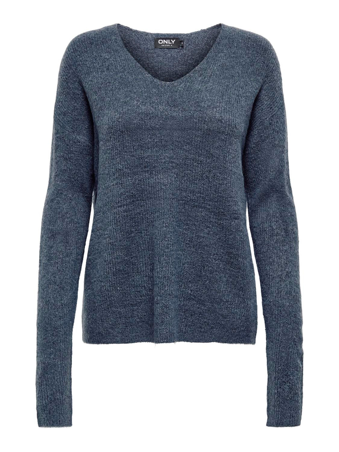 Onlcamilla V-Neck L/s Pullover Knt Noos Mørkeblå