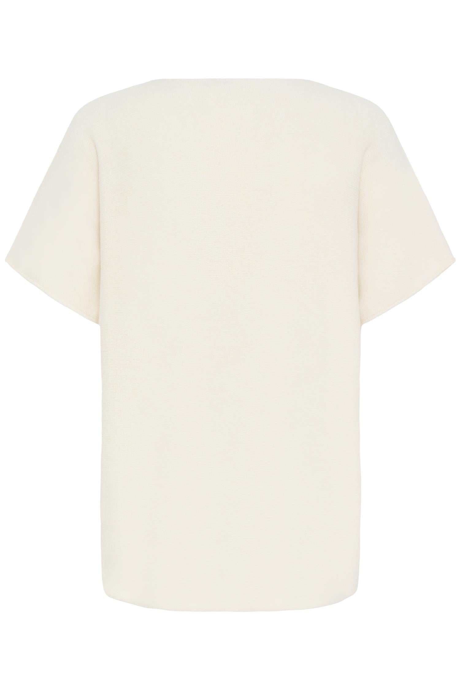 Sbinnova Half Sl Knit Blouse Antique White