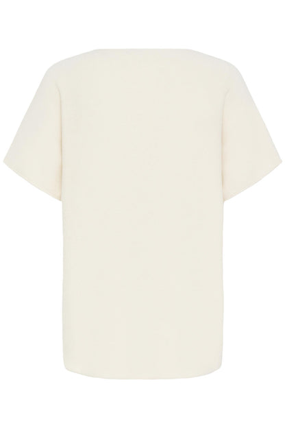 Sbinnova Half Sl Knit Blouse Antique White