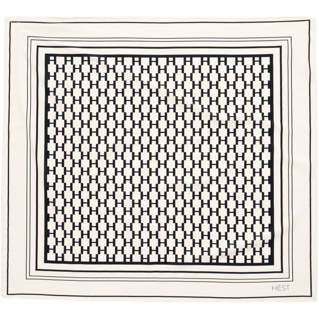VENICE Silk Scarf Small Svart