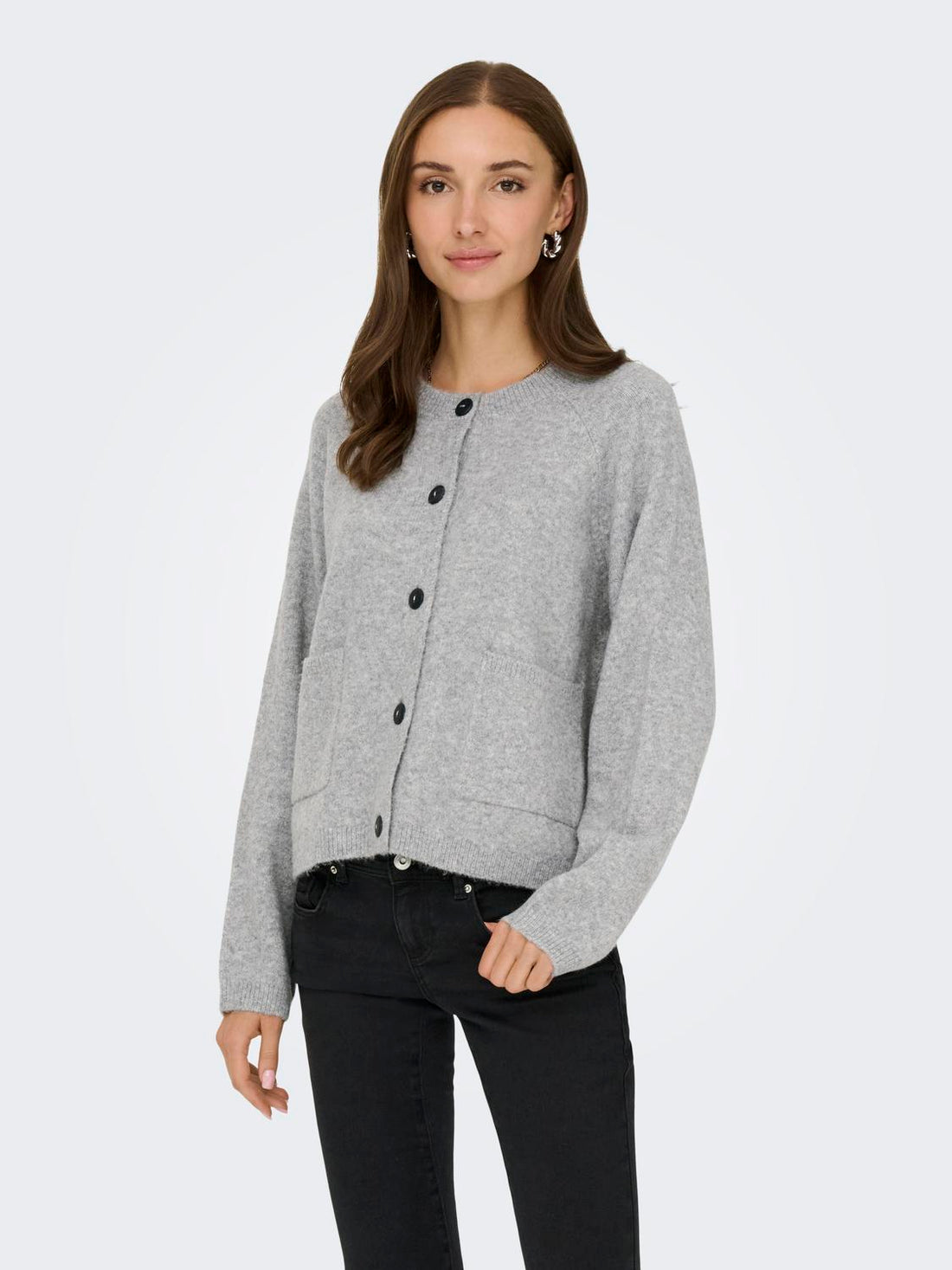 Onlpiemonte L/s Cardigan Knt Noos Lysegrå