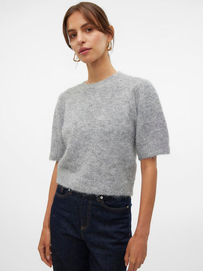 VMNOVAH SS O-NECK PUFF PULLOVER GA NOOS Mellomgrå
