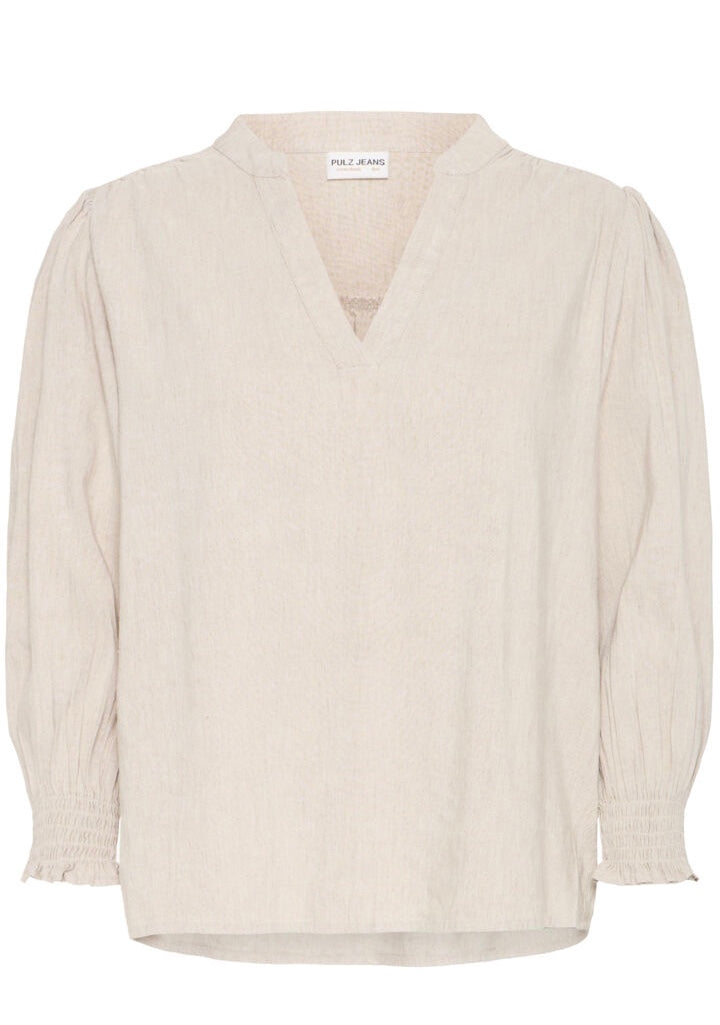 PZLUCA 3/4 sl.blouse Beige