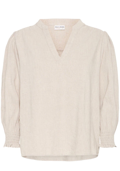 PZLUCA 3/4 sl.blouse Beige