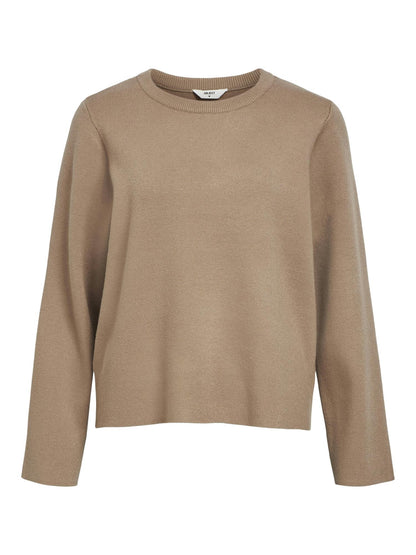 OBJREYNARD SQUARE SLEEVE O-NECK NOOS Humus