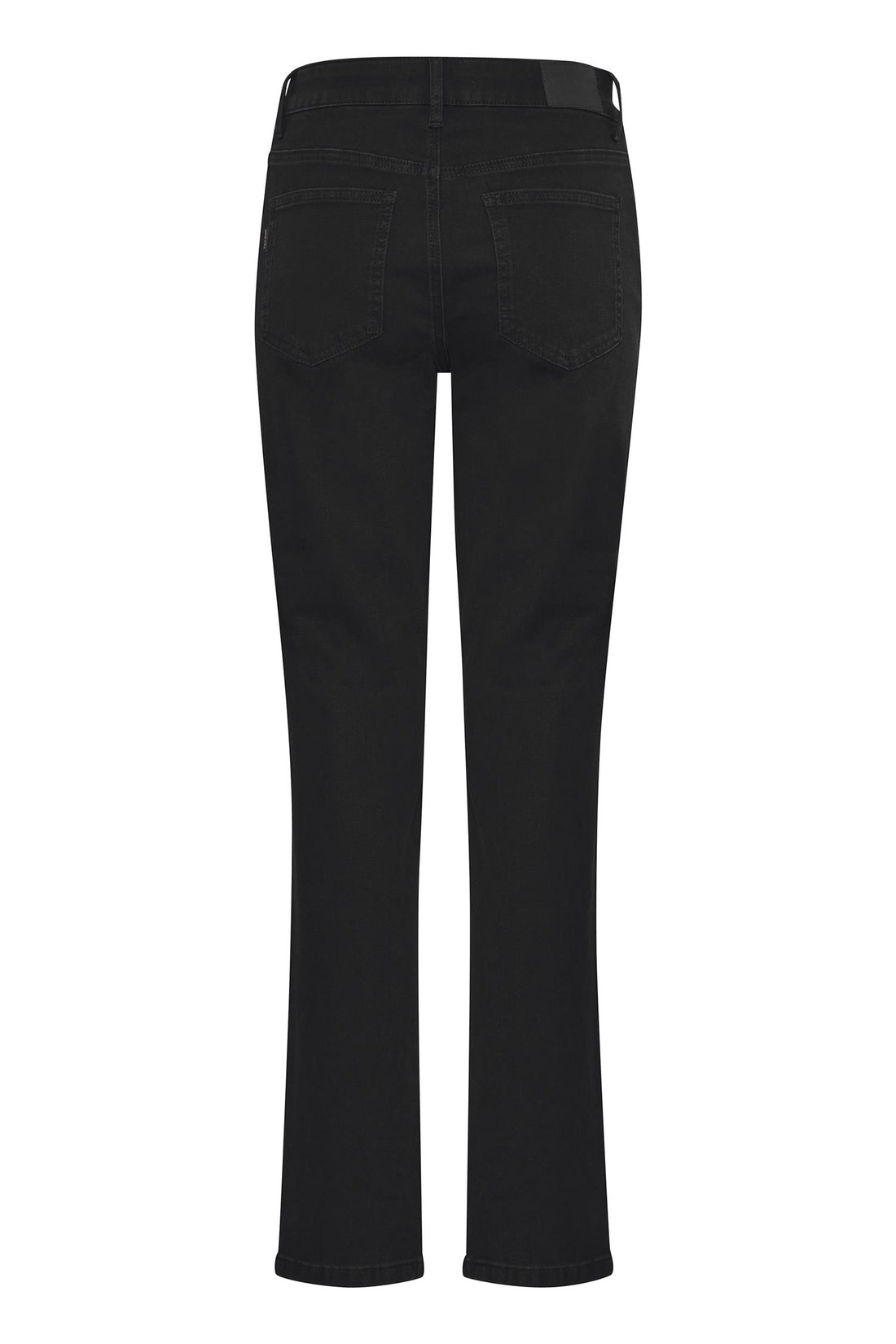 Pzemma Hw Jeans Medium Straight Leg Black Denim
