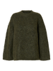 Slfgabriella Ls Knit New O-Neck Noos Mørkegrønn
