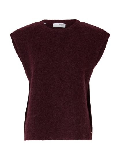 Slflulu Sl Knit Vest Mørkelilla