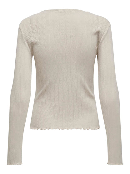 Onlcarlotta L/s Top Noos Jrs Lysegrå