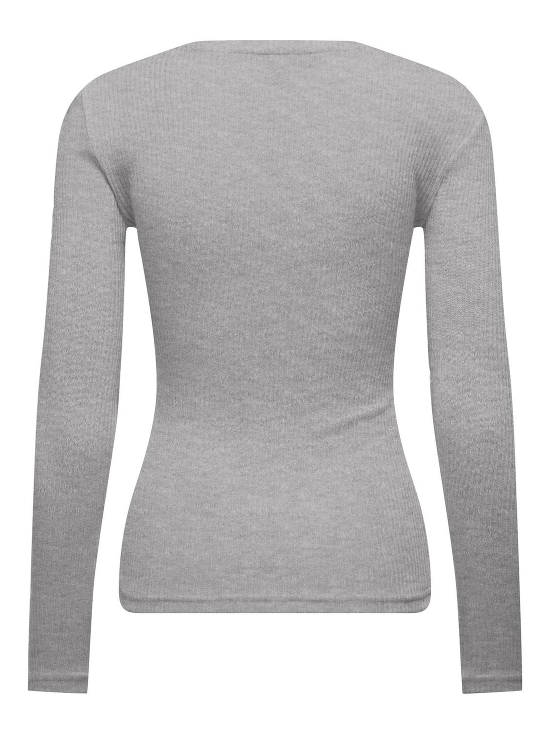 JDYSUMA RIB L/S WOOLBLEND PLCK TOP JRS Lysegrå