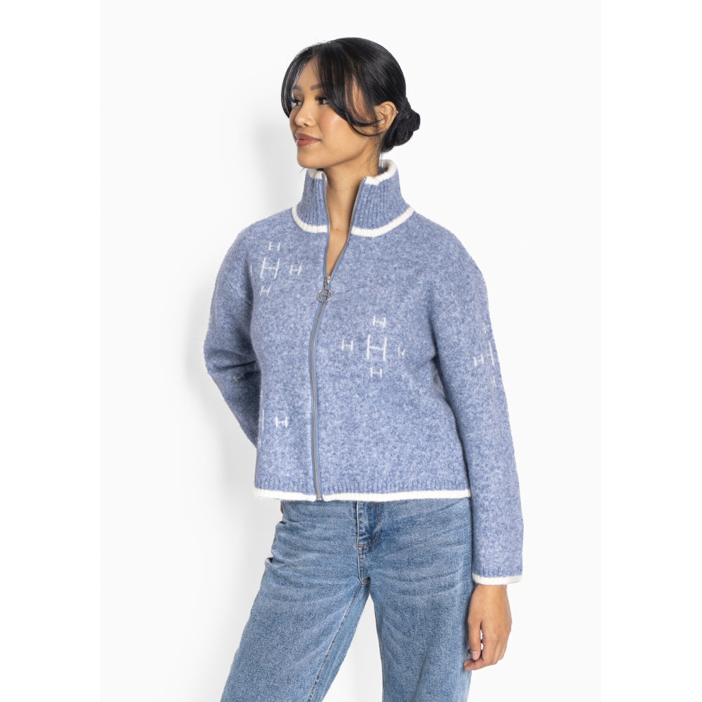 Iben Zip Jacket Jeansblå