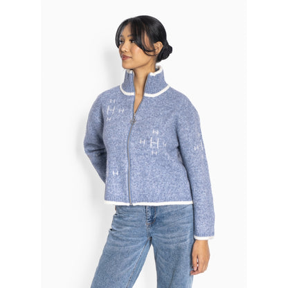 Iben Zip Jacket Jeansblå
