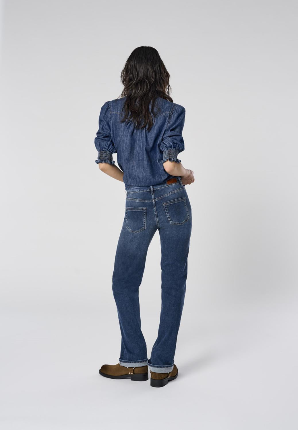 Onlblush Mid Straight Dnm Tai021 Noos Mørkeblå