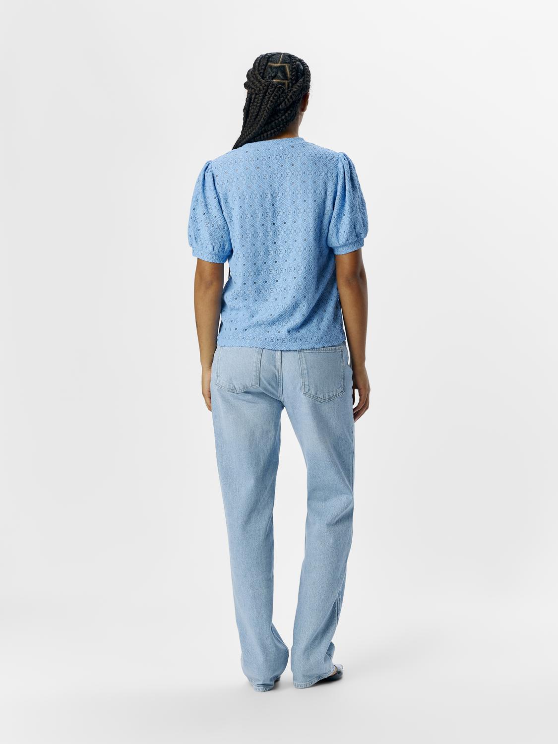 OBJLAILA S/S RE TOP NOOS Mellomblå
