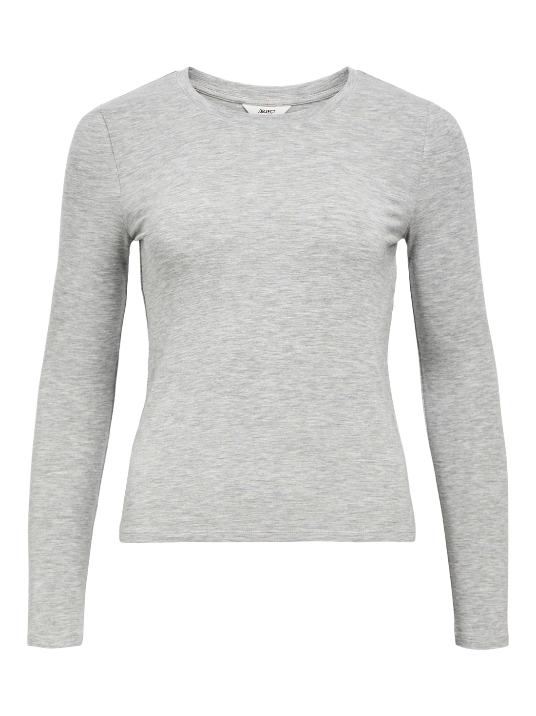 Objzofia Sli L/s O-Neck Top Noos Mellomgrå