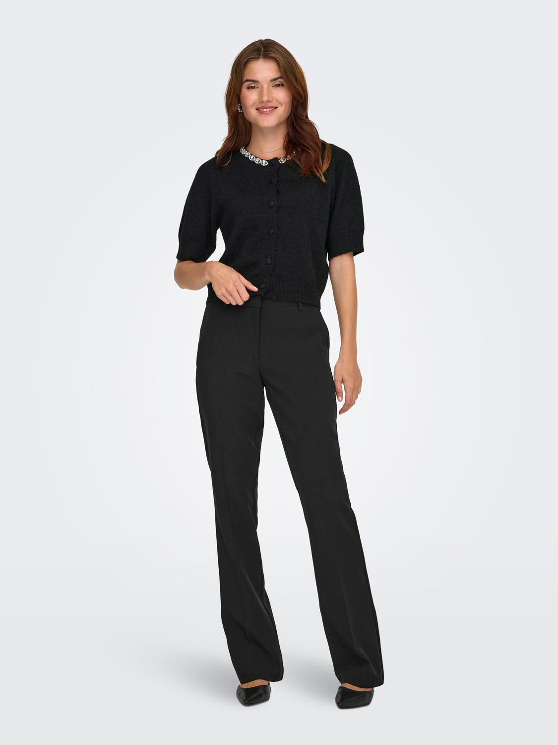 Jdyalva Life 2/4 Embel Cardigan Knt Noos Sort