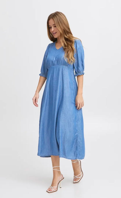 PZGAJA Dress Medium Blue Denim