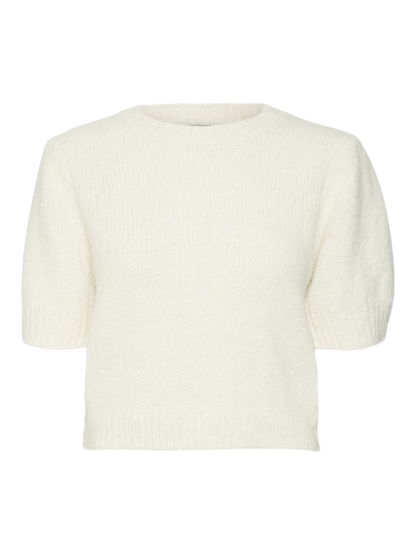 VMNOVAH SS O-NECK PUFF PULLOVER GA NOOS Lysegrå