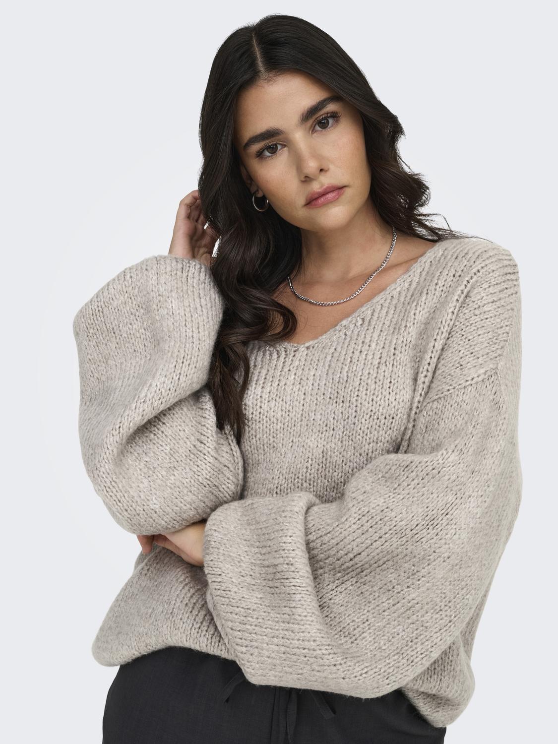 JDYDINEA L/S REVERSIBLE PULLOV. KNT NOOS Beige