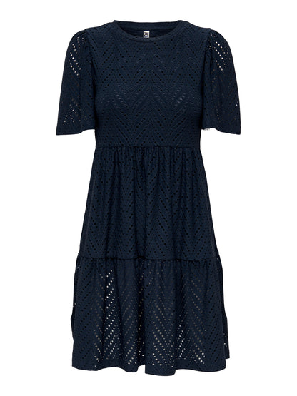 JDYCARLA CATHINKA S/S DRESS JRS NOOS Mørkeblå