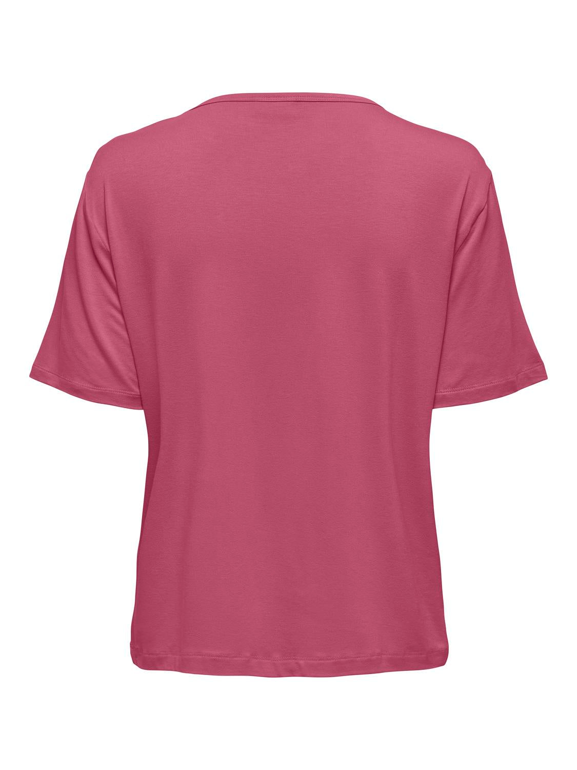 JDYMILA S/S O-NECK TOP JRS Mørkelilla