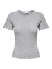 JDYSALSA LIFE S/S O NECK TOP JRS DIA Lysegrå