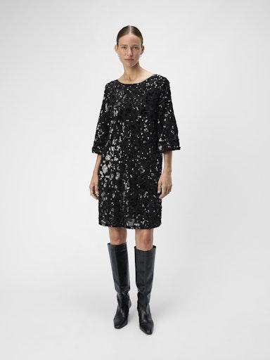 OBJEMINE LO 3/4 SHORT DRESS Svart