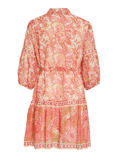 VIPRAYA PRINTED SHORT DRESS/LN/1 Birch