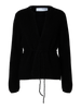 Slfsia Ras Ls Knit Belt Cardigan Sort