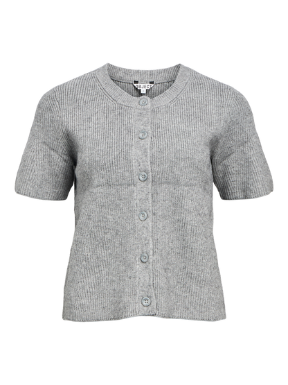 Objviola Ss Re O-Neck Cardigan Div Mellomgrå