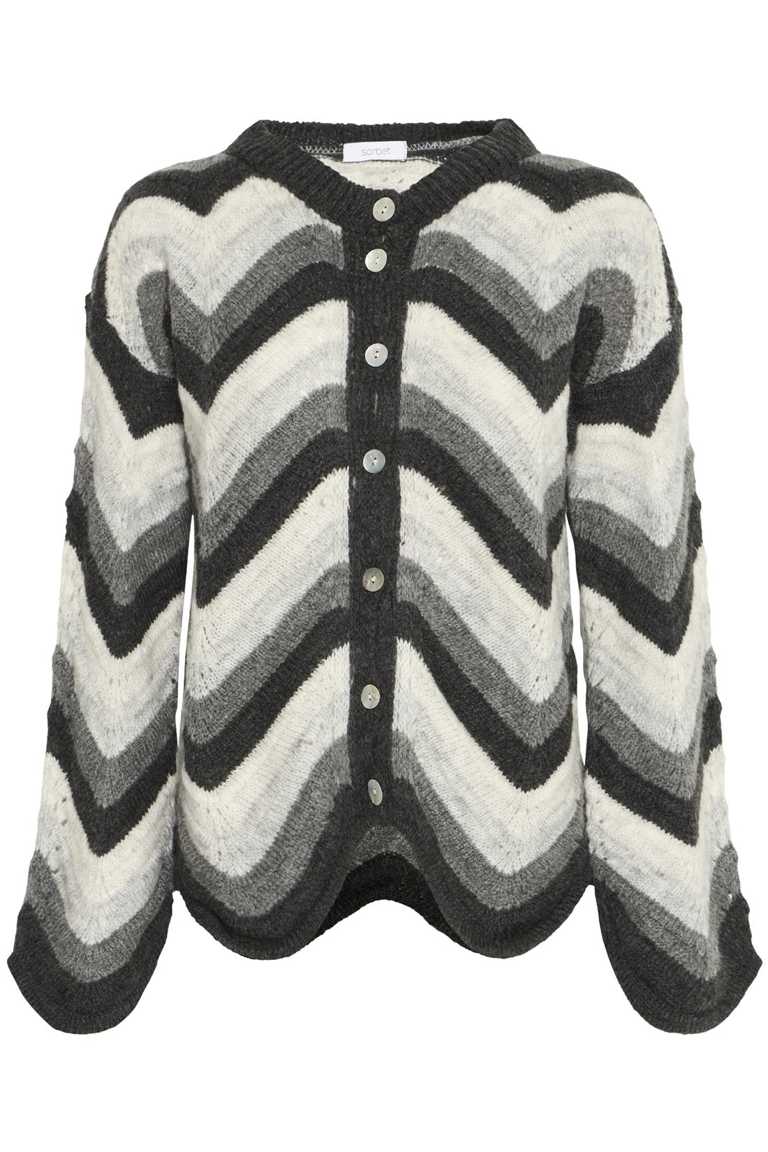 Sbbidiga Knit Cardigan Grey Melange