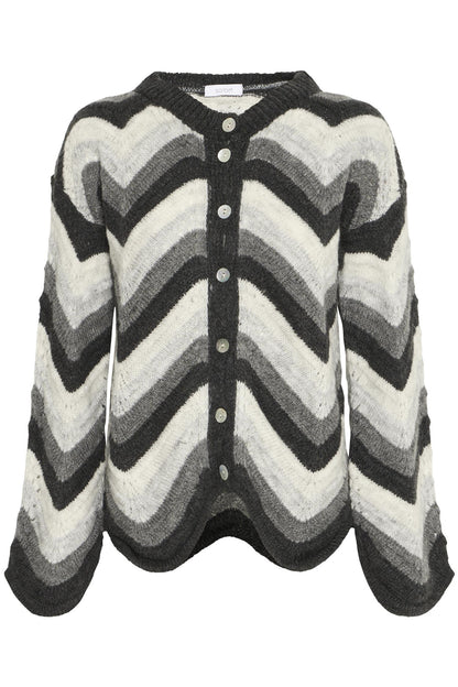 Sbbidiga Knit Cardigan Grey Melange