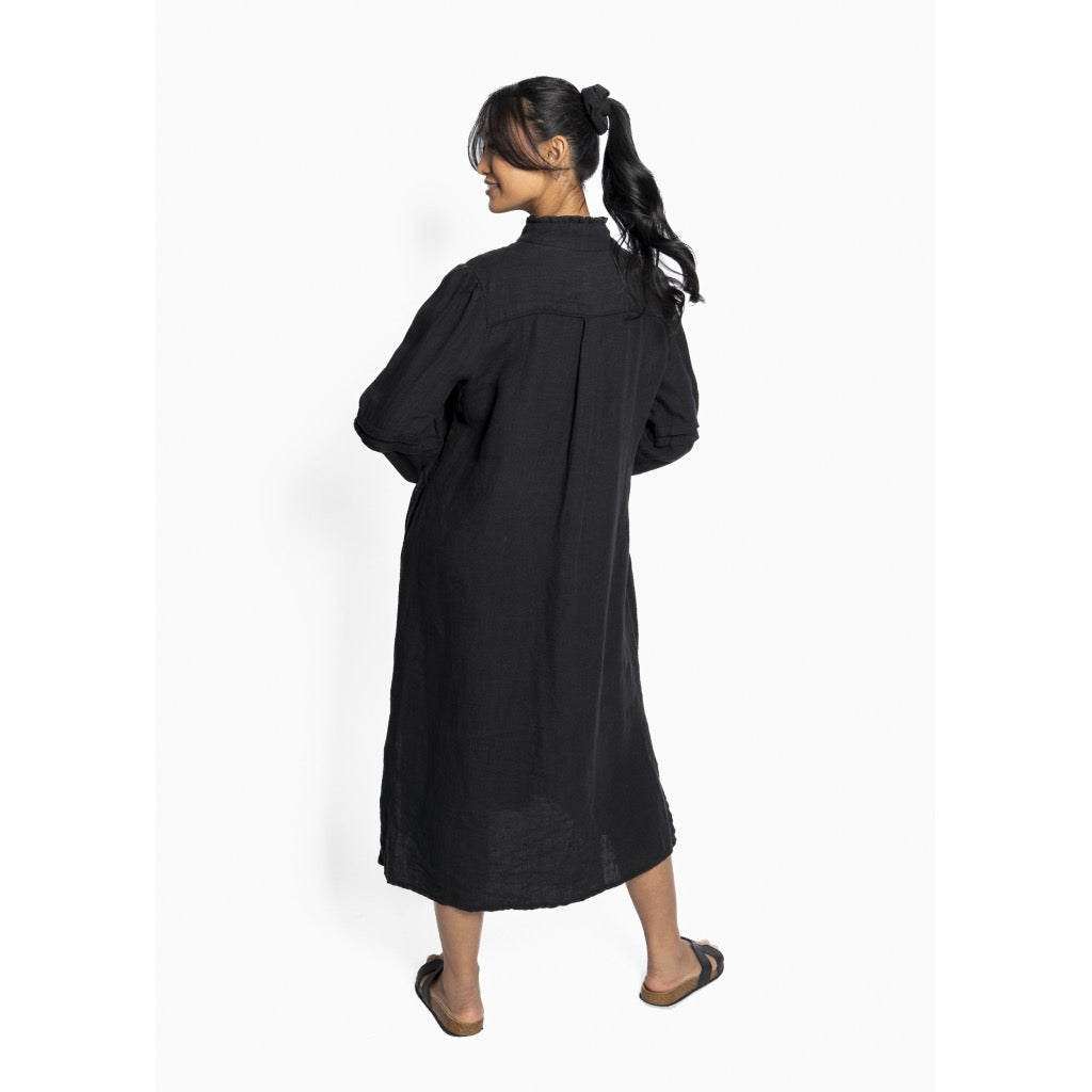 SARI Linen Dress Svart