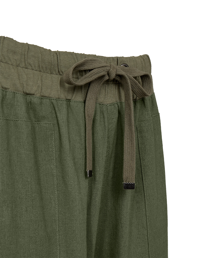 FQLAVA-PANTS linbukse Grønn