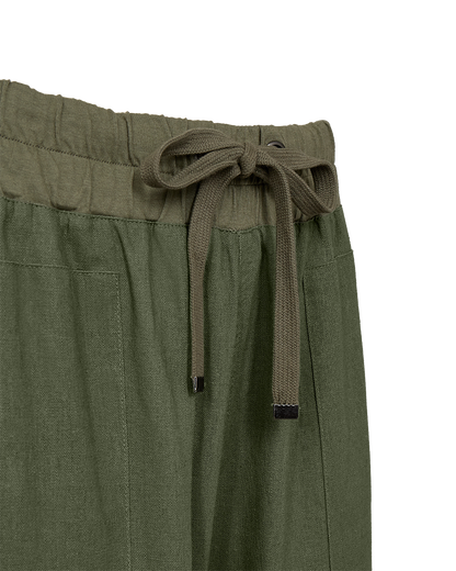 FQLAVA-PANTS linbukse Grønn