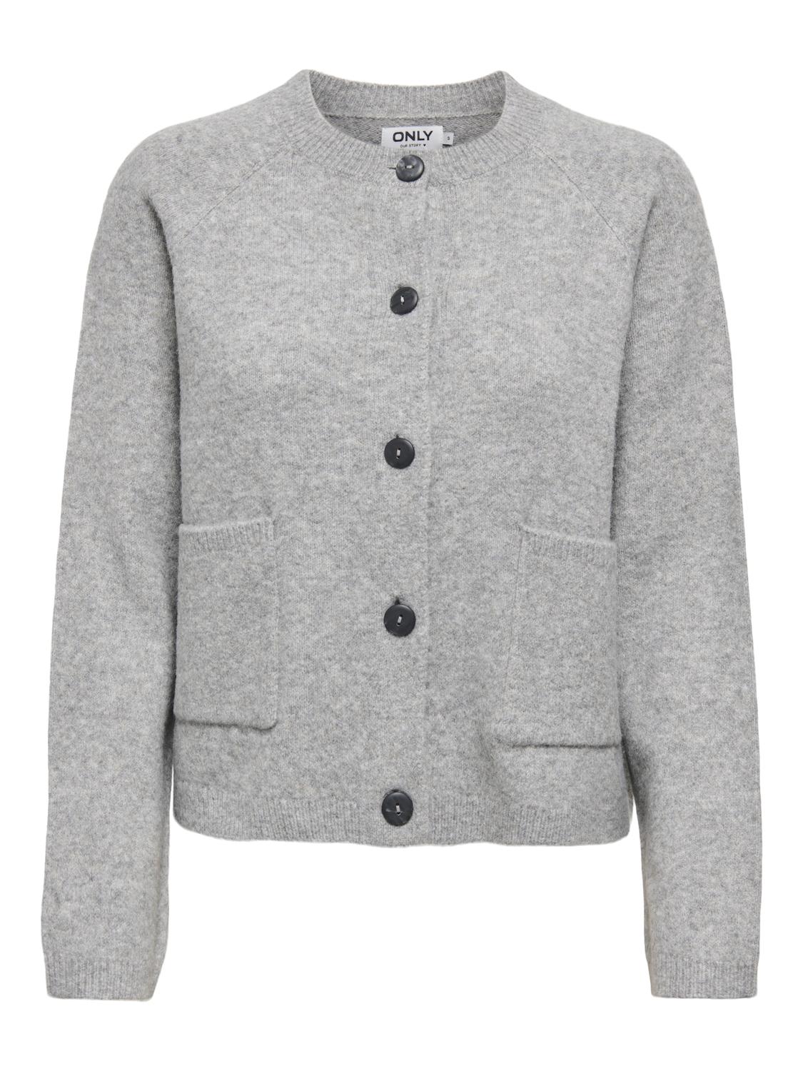 Onlpiemonte L/s Cardigan Knt Noos Lysegrå