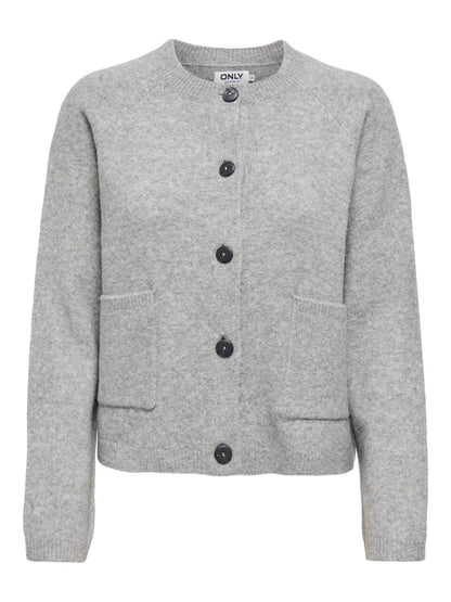 Onlpiemonte L/s Cardigan Knt Noos Lysegrå