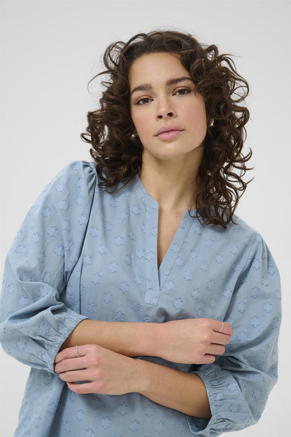 Kaenya Blouse 3/4 Sl Windward Blue