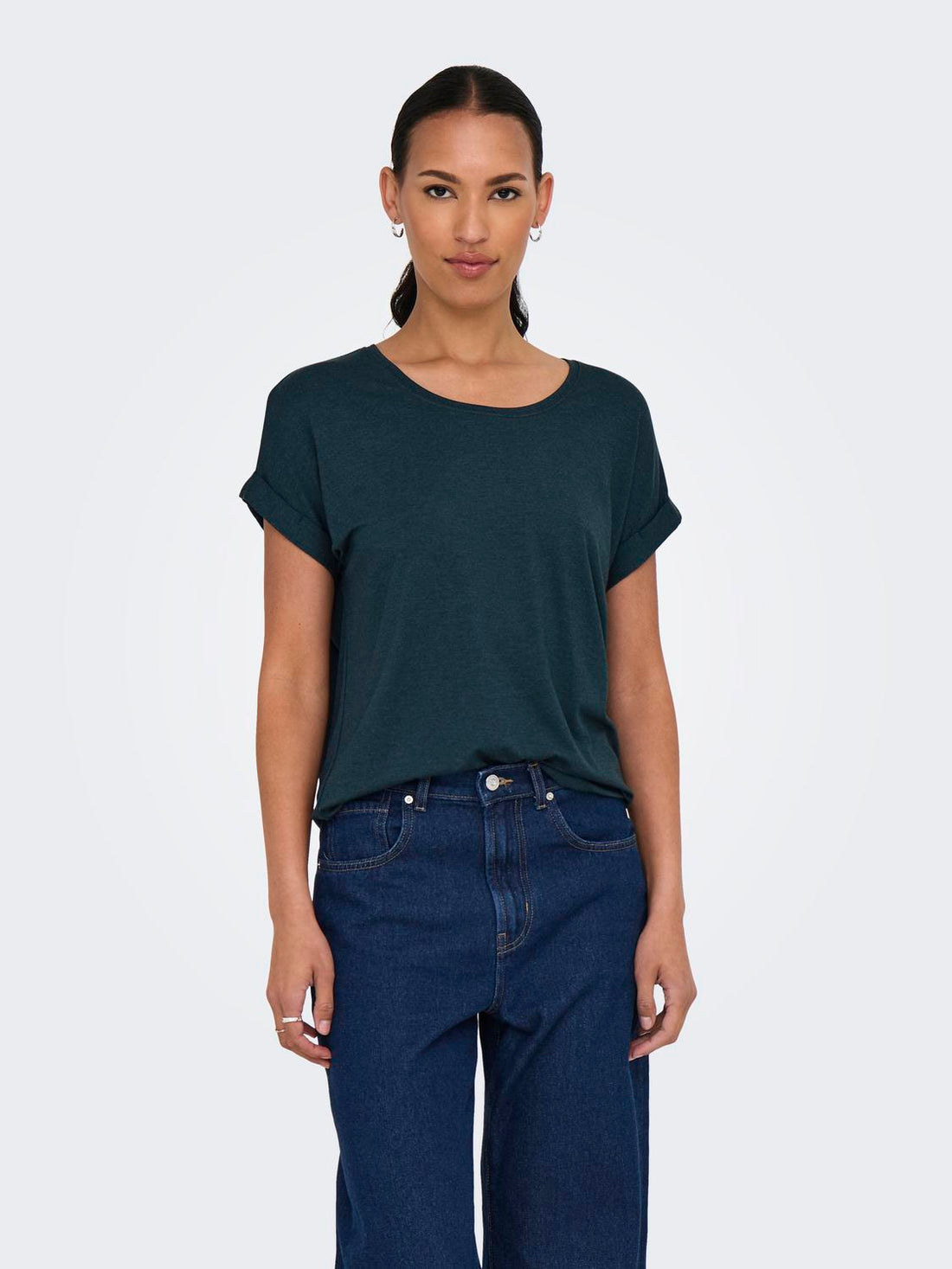 ONLMOSTER S/S O-NECK TOP NOOS JRS Mørketurkis