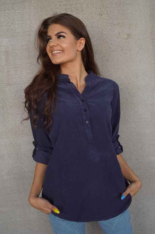 Skjortebluse Cord Marine