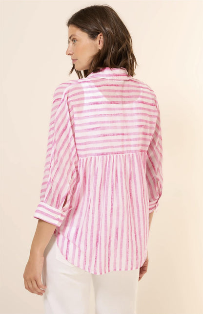 Stripe light cotton blouse Rosa