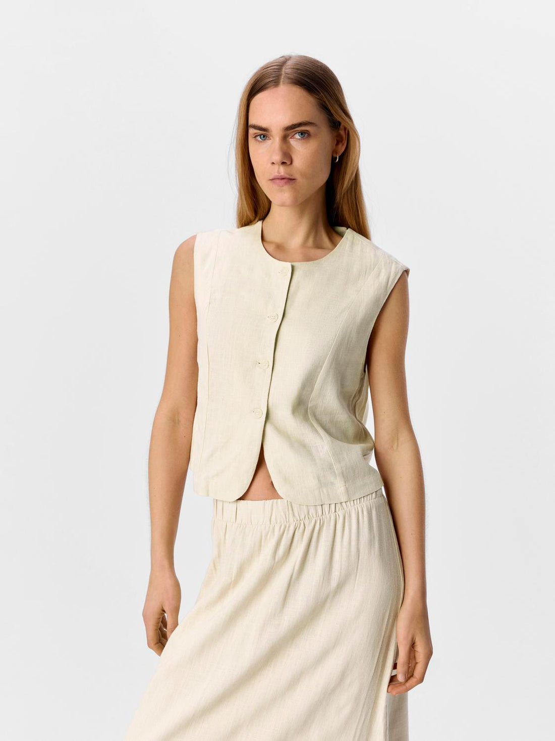 OBJAYA S/L RE VEST 138 Beige
