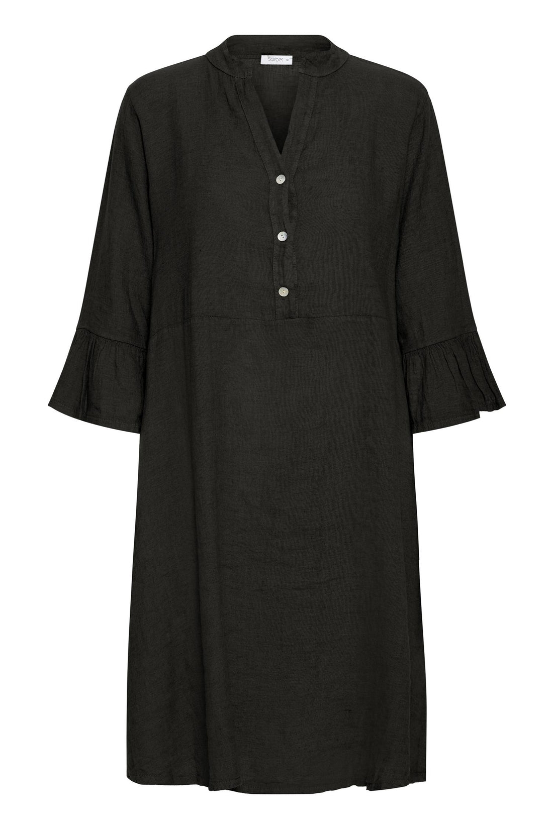 SBFONTANELLE PLACKET DRESS Jet Black