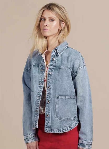 SABRINA DENIMJAKKE Lys Denim