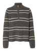 Slflulu Ls Knit Half Zip Noos Mellomgrå